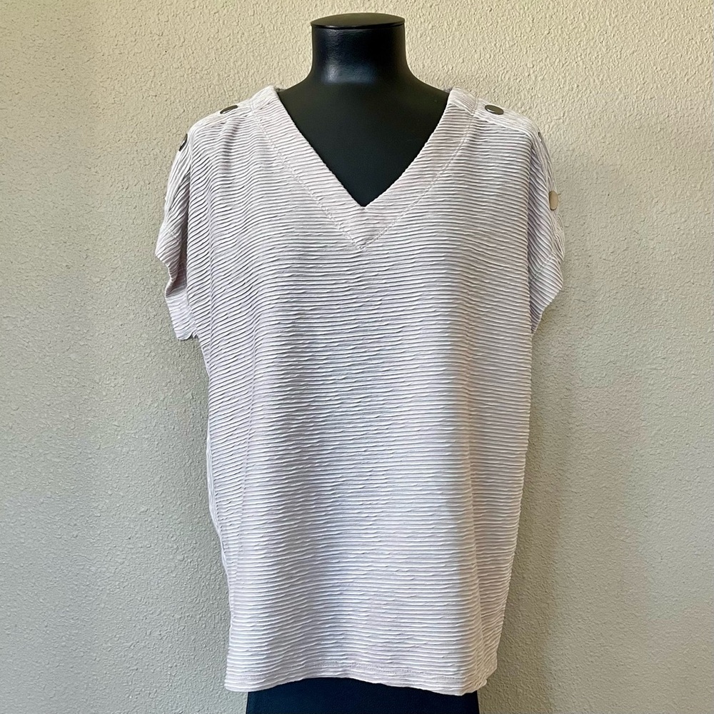 Boxy Button Sleeve Blouse Size M